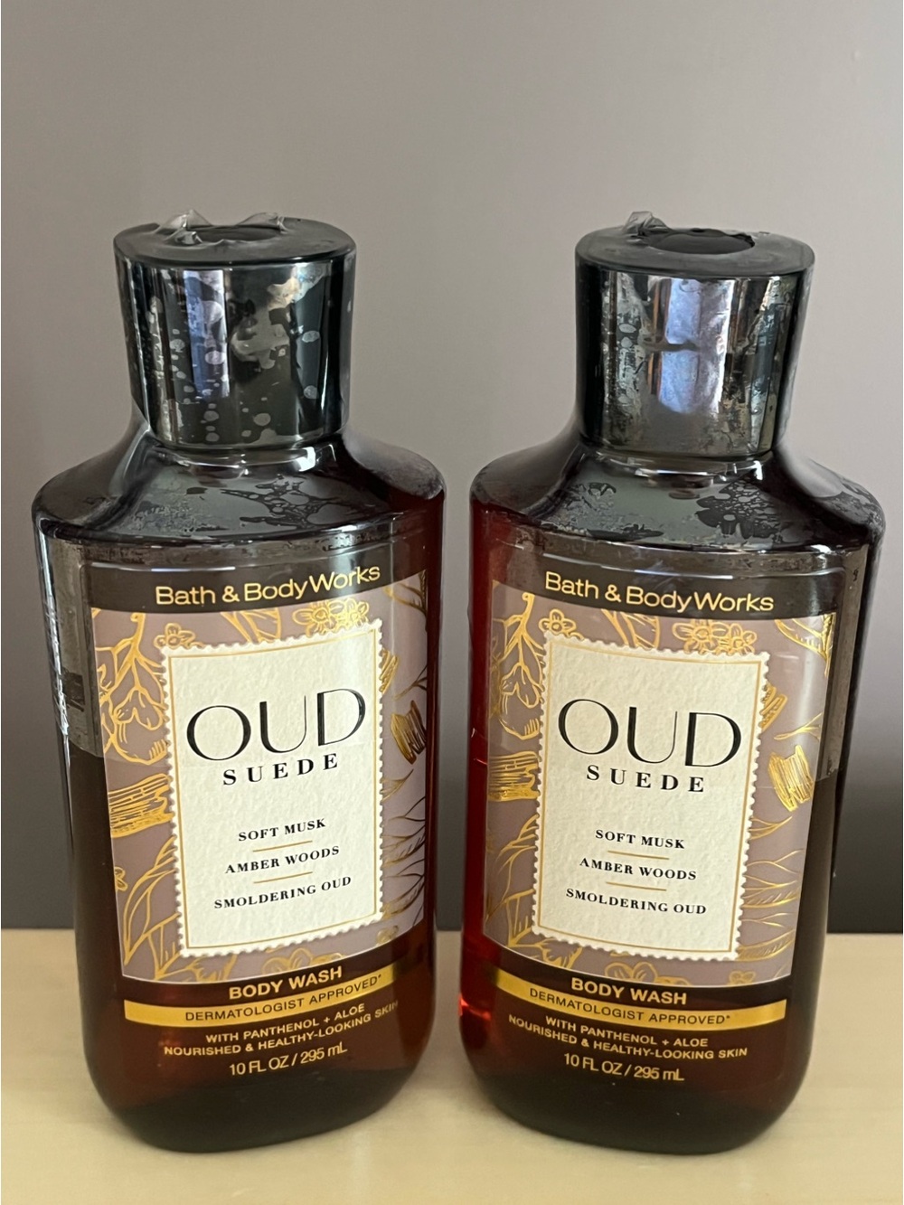 Two New Bath & Body Works Oud Suede Body Washes